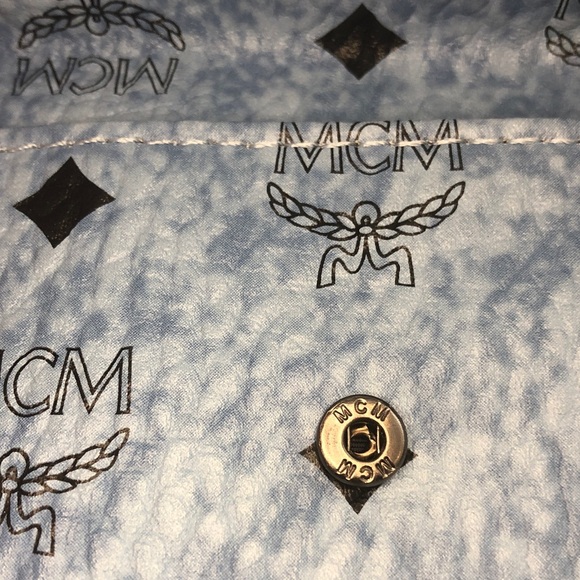 MCM Envelope Pouch Clutch Blue Visetos, new in box, authentic - Picture 7 of 10